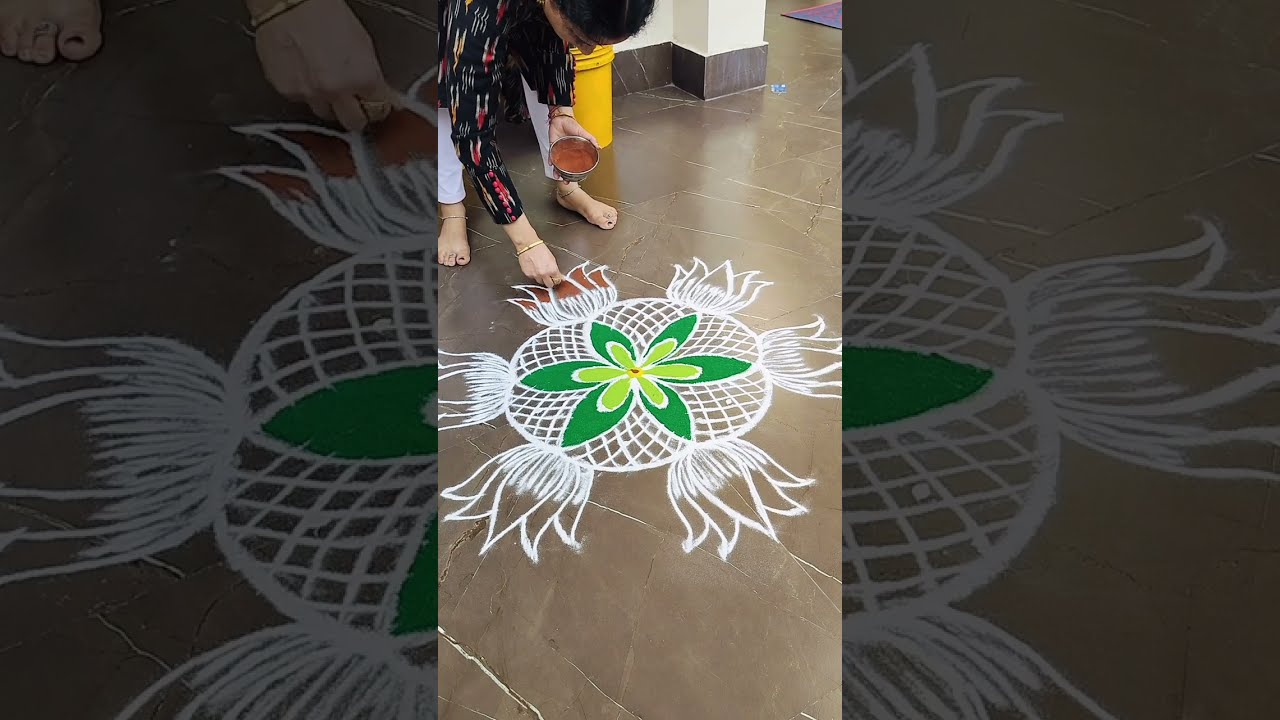 Traditional Rangoli for Peace, Prosperity & Positivity🌺✨.
