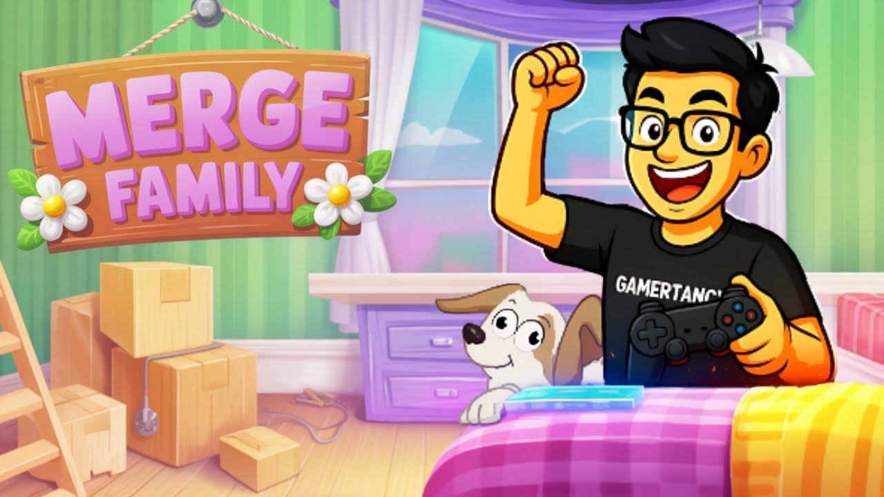 Merge Family Game 🧩 Daily Tasks, Merge Goals and Cozy Room Reveal | Gamertancy