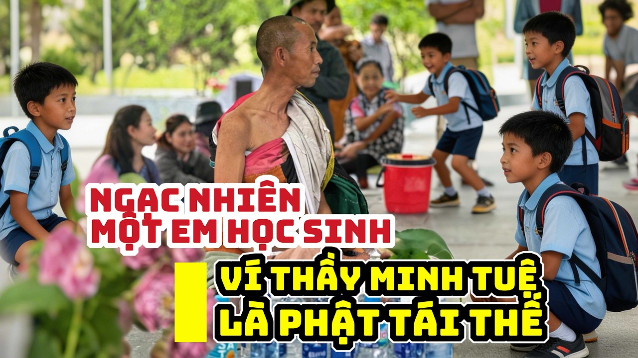 Một em trai còn rất trẻ, hạnh phúc khi được đảnh lễ Thầy- Quảng Xương Thanh Hóa 8/5/2024