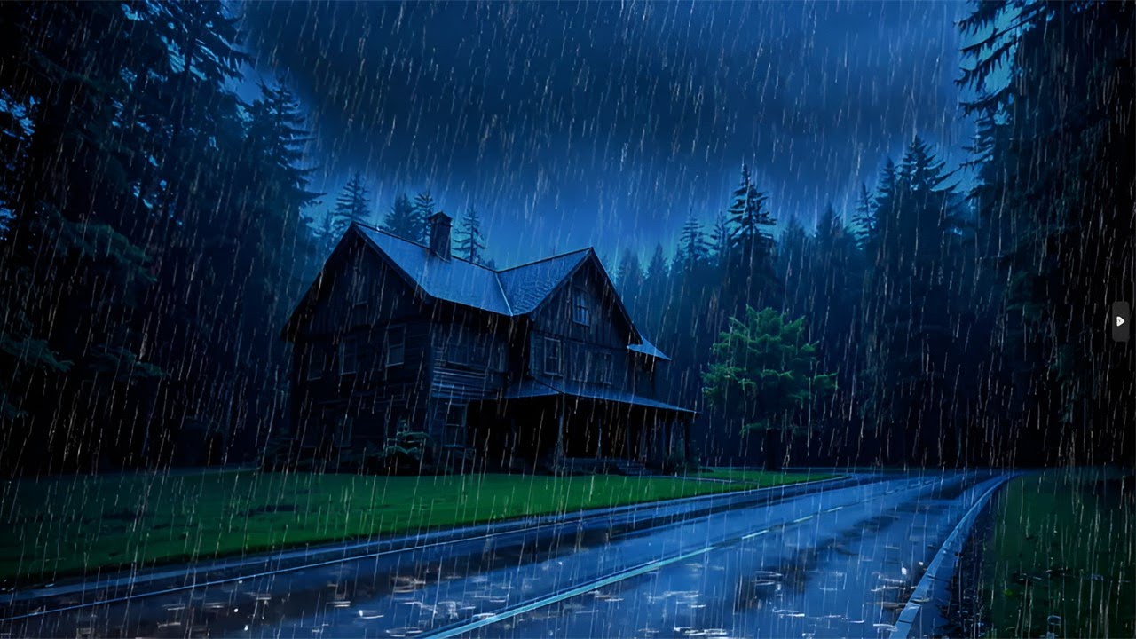 Rain & Thunder Escape 🌧️ Forest House Night Ambience