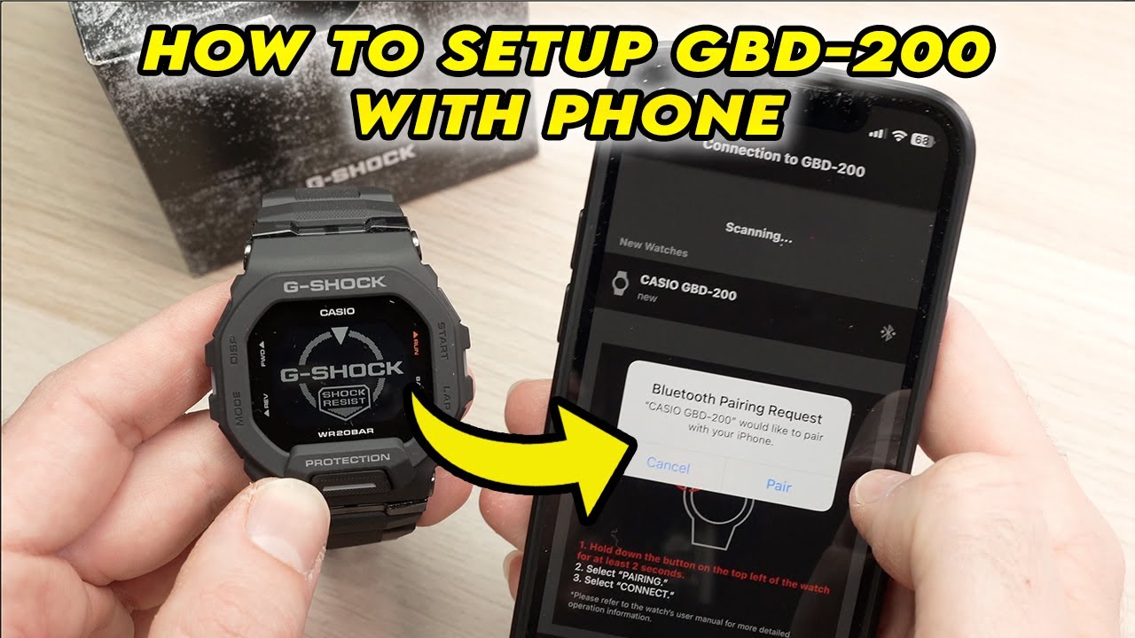 Как настроить Casio G-Shock GBD-200 на вашем телефоне (iPhone и Android)