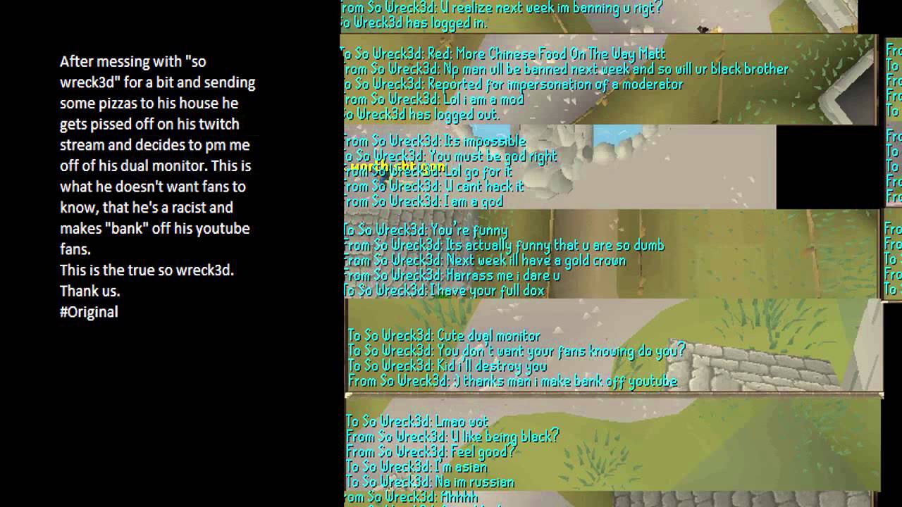 So Wreck3d Exposed | Words from his own mouth - This is who Jagex hires?