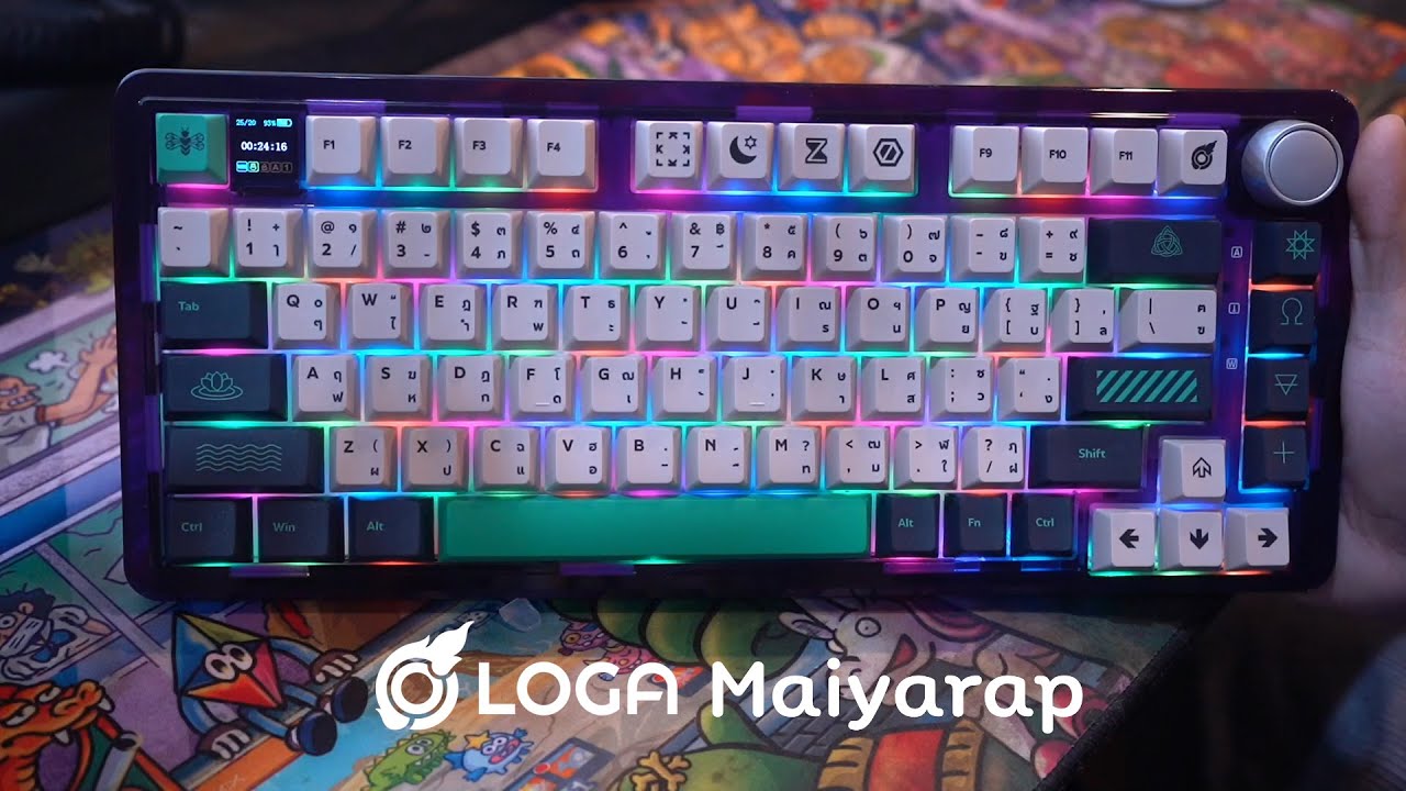 ASMR  Unboxing แกะกล่อง Keyboard LOGA Maiyarap
