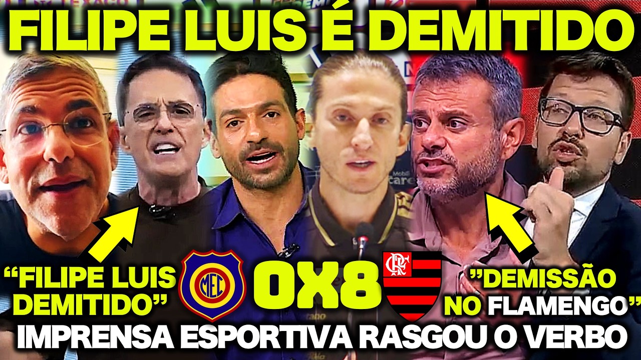 IMPRENSA ESPORTIVA de TODO BRASIL REPERCUTE a DEMISSÃO de FILIPE LUIS no FLAMENGO ! “INACREDITÁVEL