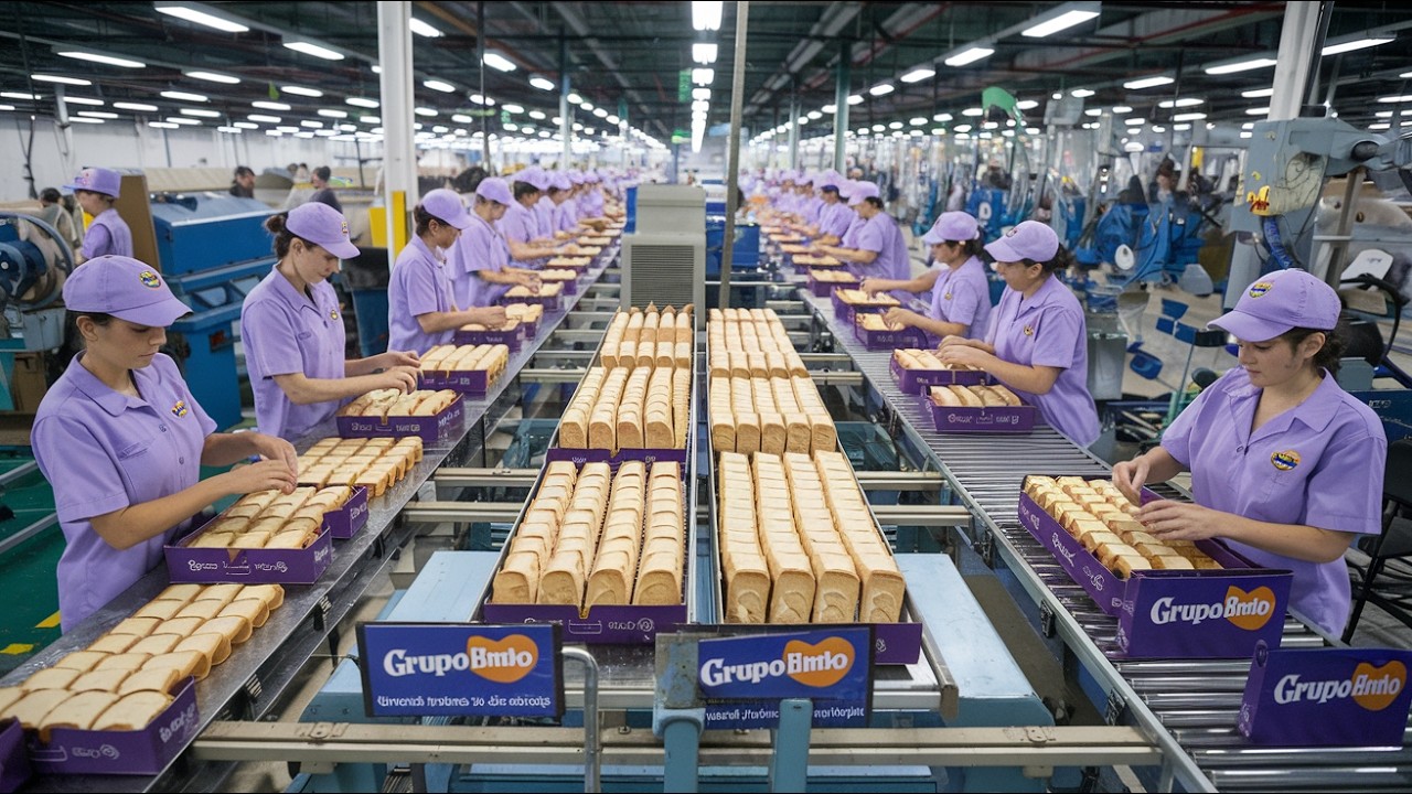 How Millions of Grupo Bimbo Bread Are Made Inside a Factory?