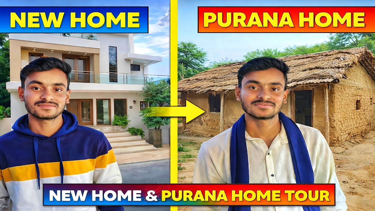 New Home vs Purana Gaon Ka Kachha Makan | Full Home Tour 😲 Village Life