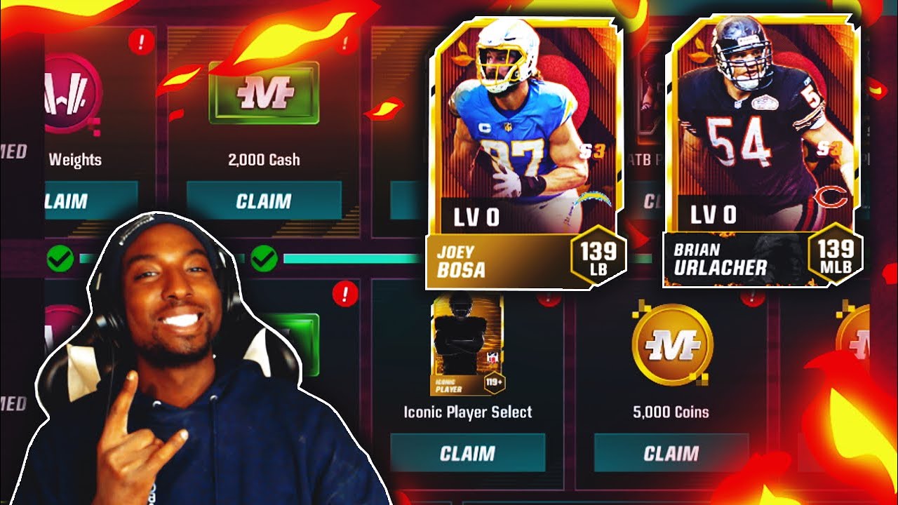 WE ADDED 6 ICONS TO THE DEFENSE! CLAIMING EVERY REWARD FROM THE AUTUMN FIELD PASS! MADDEN MOBILE 23!