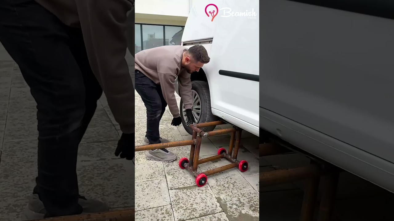 DIY Wheeled Car Jack #car #diy #hacks #tools