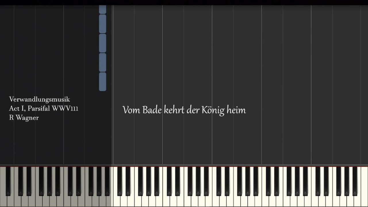 Act I Verwandlungsmusik - Parsifal WWV111 - R Wagner - Synthesia Piano Tutorial