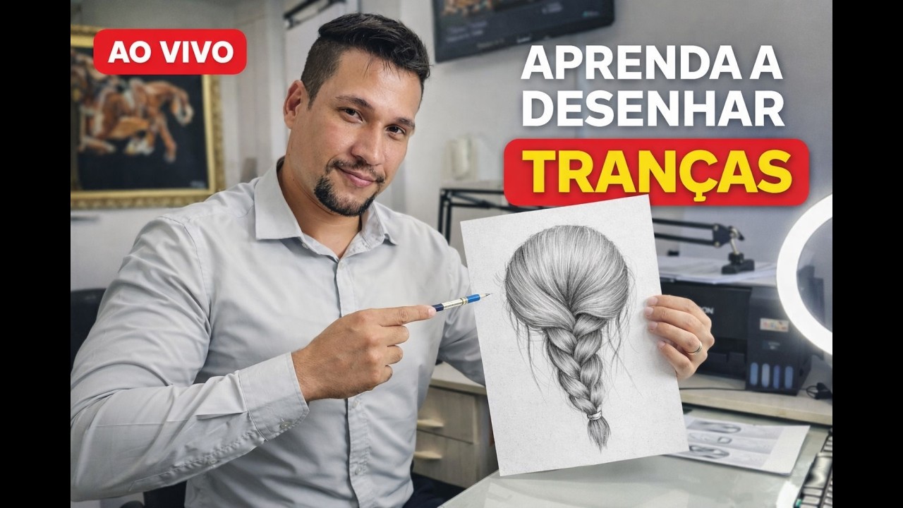 Como desenhar tranças | Desenho ao vivo – Dia 12