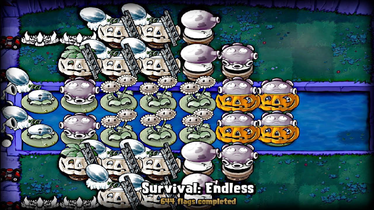Circle Cobless Setup | Plants vs Zombies Survival Fog Endless | 600+ Flags