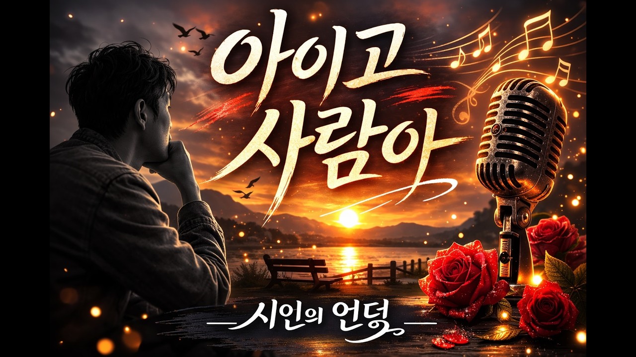 아이고 사람아시인의 언덕 오늘도 일상에서 건진 詩 에 조용히 음을 붙였습니다 듣다가 마음이 멈춘다면 그걸로 충분 합니다#트롯발라드#감성트롯#인생노래#중년감성#7080감성#인생이야기