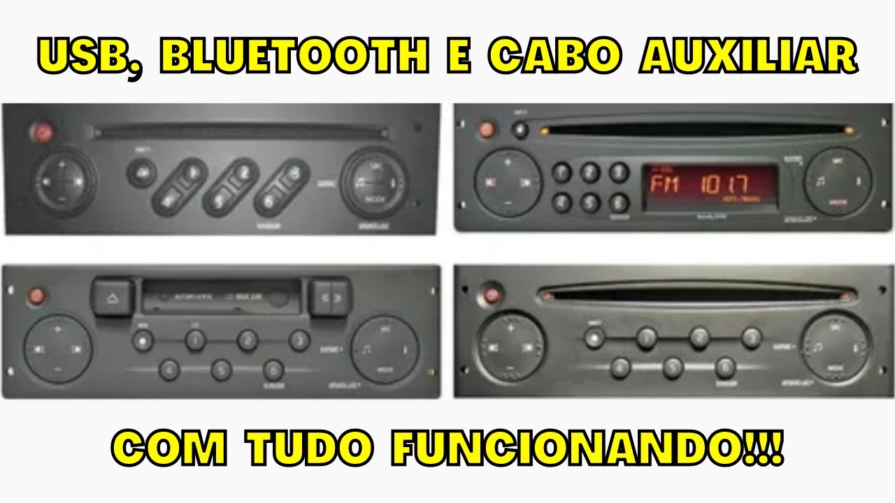 Como usar PenDrive, Bluetooth ou Cabo Auxiliar no rádio original Renault antigo!