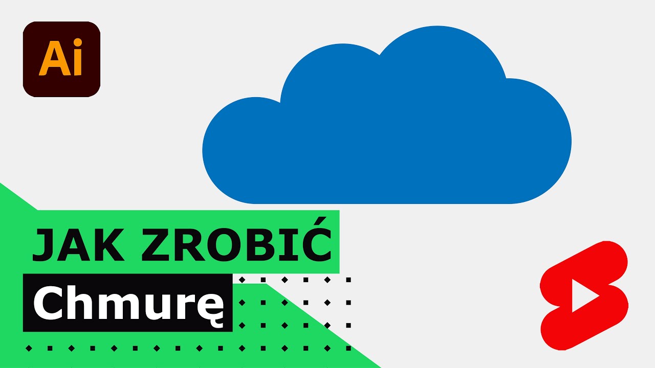 Jak zrobić chmurę ☁ w Adobe Illustrator Tutorial #Shorts