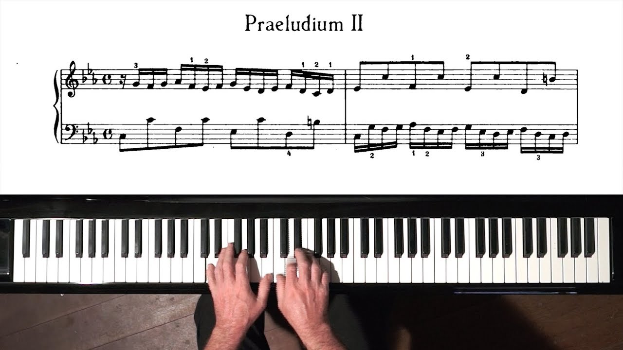 Bach Prelude and Fugue No.2 Well Tempered Clavier, Book 2 with Harmonic Pedal