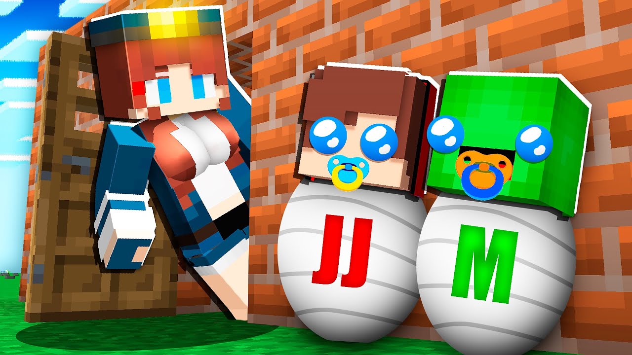 JJ and Mikey BECAME Children ! POLICE JJ GIRL is MOM ! - in Minecraft (Maizen)