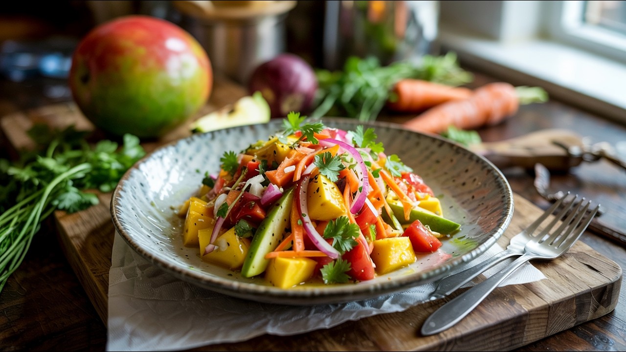 🥗🥭 &iexcl;La Ensalada M&aacute;s Colorida y Rica del Mundo!🍏