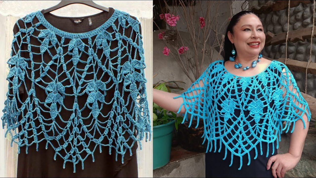 ✨HERMOSOA CAPA A CROCHET TURQUÍA🌸. PASO A PASO, DISPONIBLE EN TODAS LAS TALLAS. MUY FÁCIL DE HACER