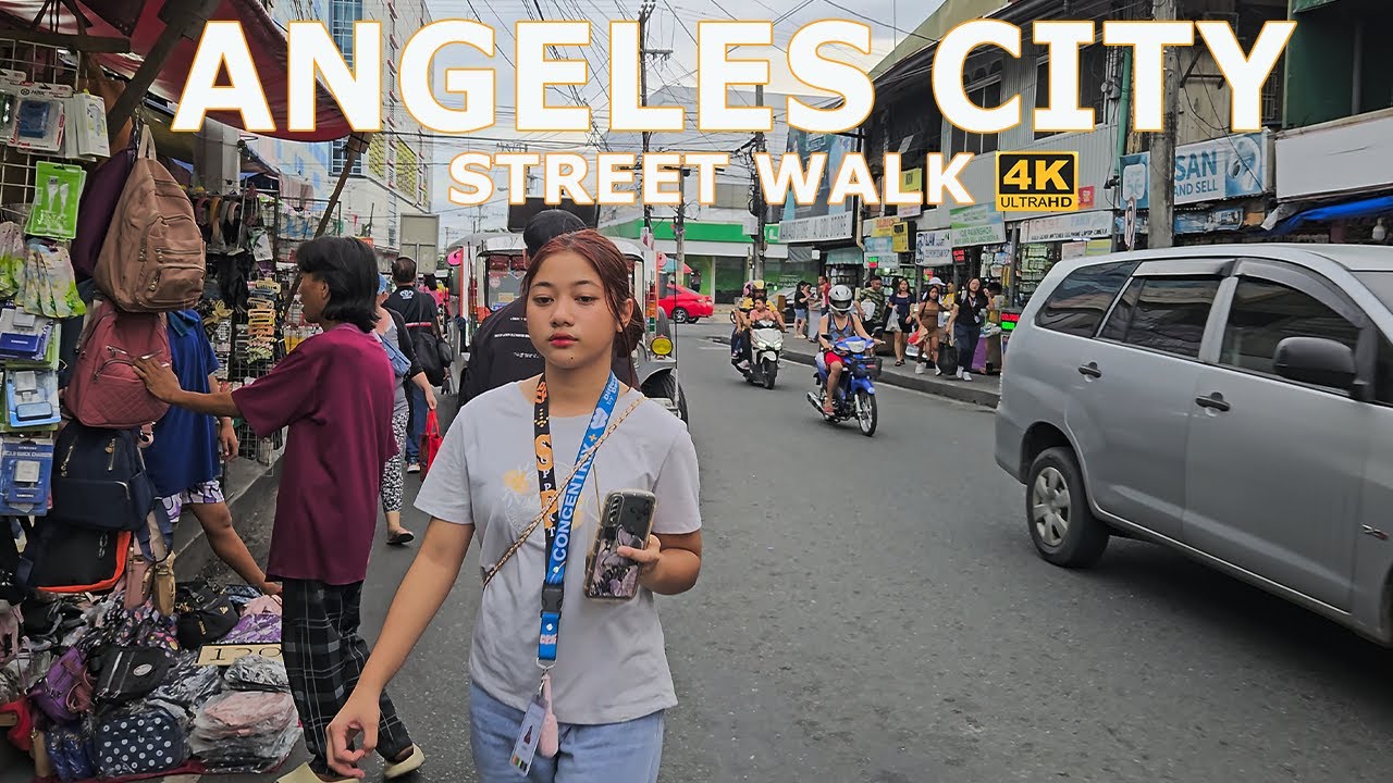 ANGELES CITY PAMPANGA STREET WALK [4K HDR] PHILIPPINES
