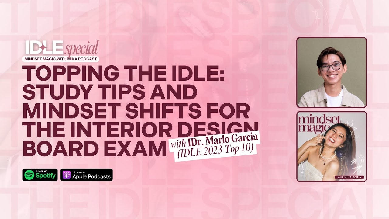 how to pass the interior design board exam (ph) with topnotcher study tips ✨ Mindset Magic with Mika