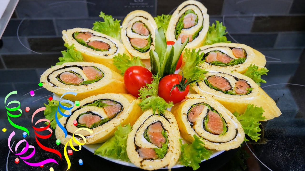 Сырный Рулет с Рыбой. Закусочный РУЛЕТ ПАВЛИН, цыганка готовит.