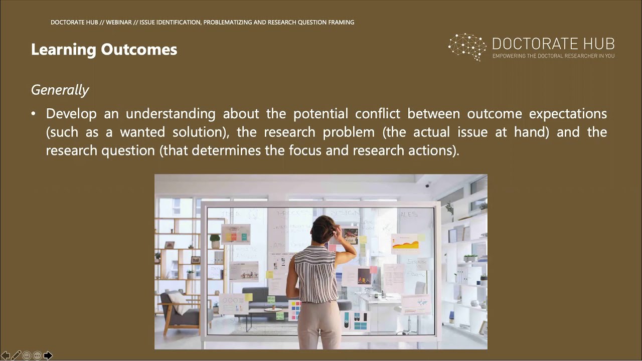 Webinar: Issue Identification, Problematizing and Research Question Framing