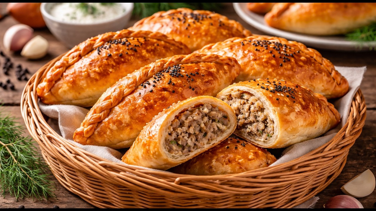 Kibinai Lithuanian meat pastries recipe homemade pork