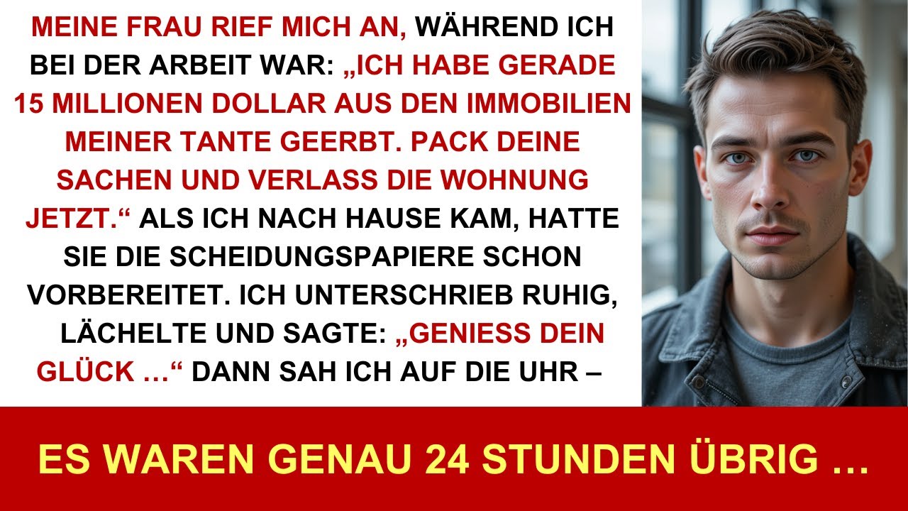 Sie erbte 15 Mio. und warf mich bei der Arbeit raus: „Unterschreib.“ Ich lächelte, aber …