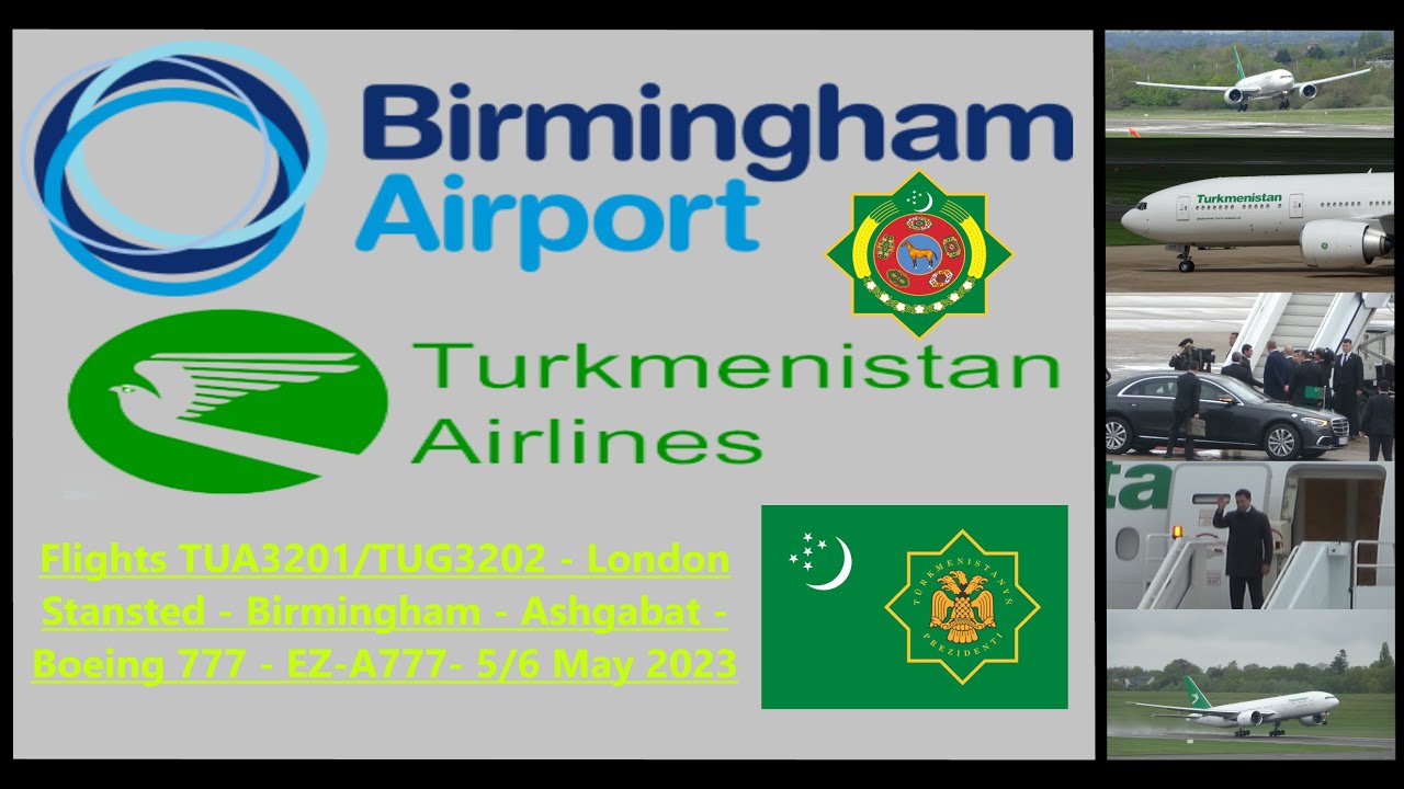 Birmingham Airport Spotting - VIP - Turkmenistan Airlines - Boeing 777 - EZ-A777 - May 2023