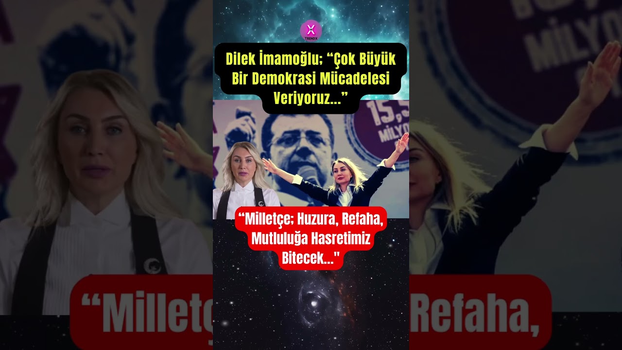 Dilek İmamoğlu; &ldquo;&Ccedil;ok B&uuml;y&uuml;k Bir Demokrasi M&uuml;cadelesi Veriyoruz...&rdquo; #trendxmagazin #imamoğlu