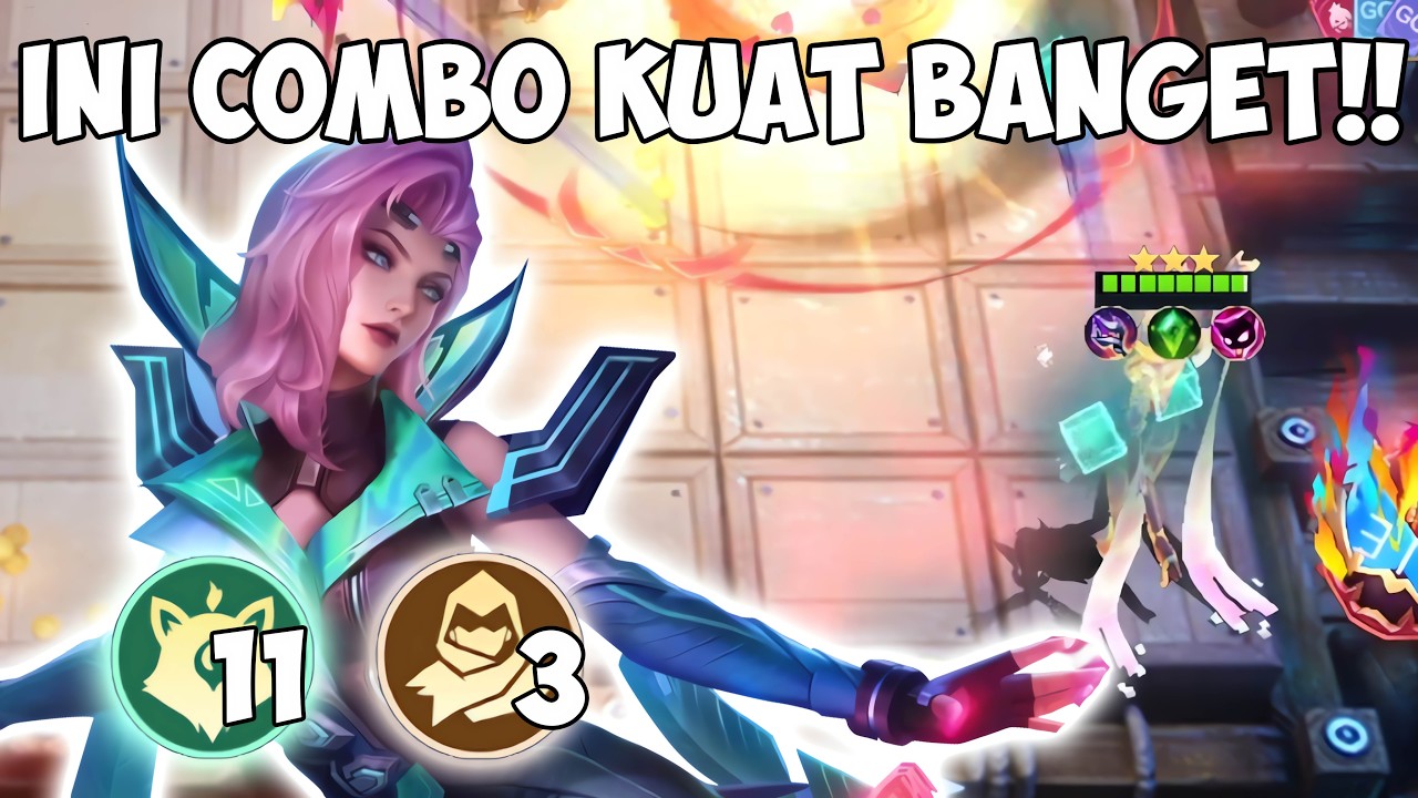 DIJAMIN AUTO WIN STREAK!! COMBO 11 MYSTIC MEOW 3 SCAVANGER TERLALU KUAT!! MAGIC CHESS INDONESIA