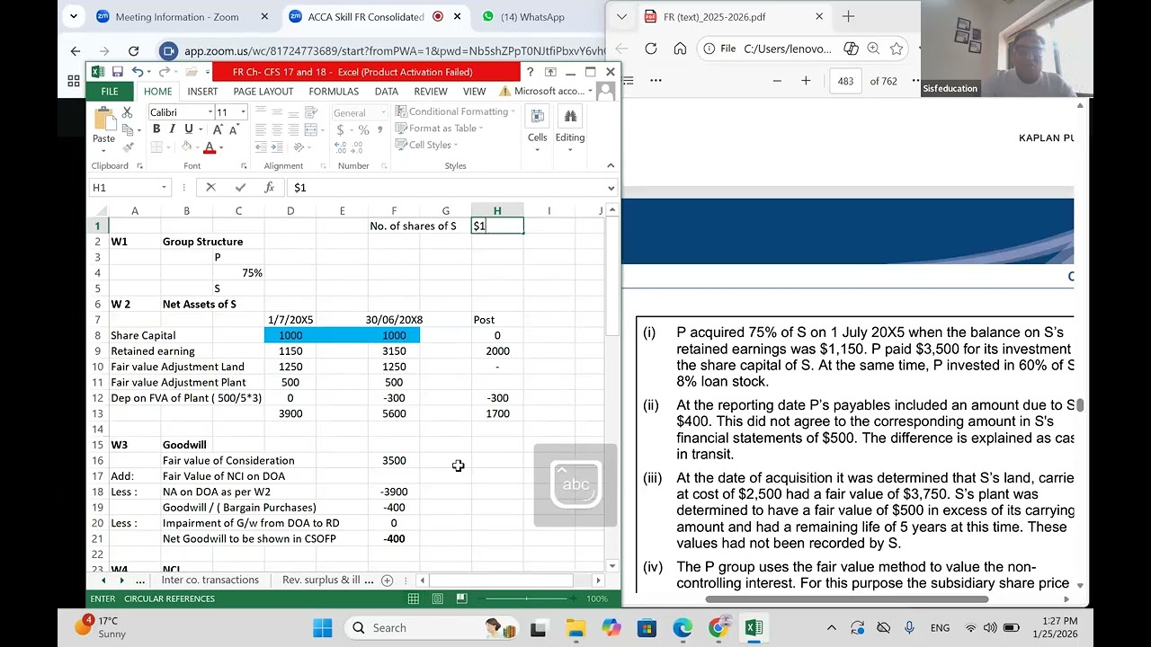 FR Consolidated Financial Statement Lecture 8 Ch   18