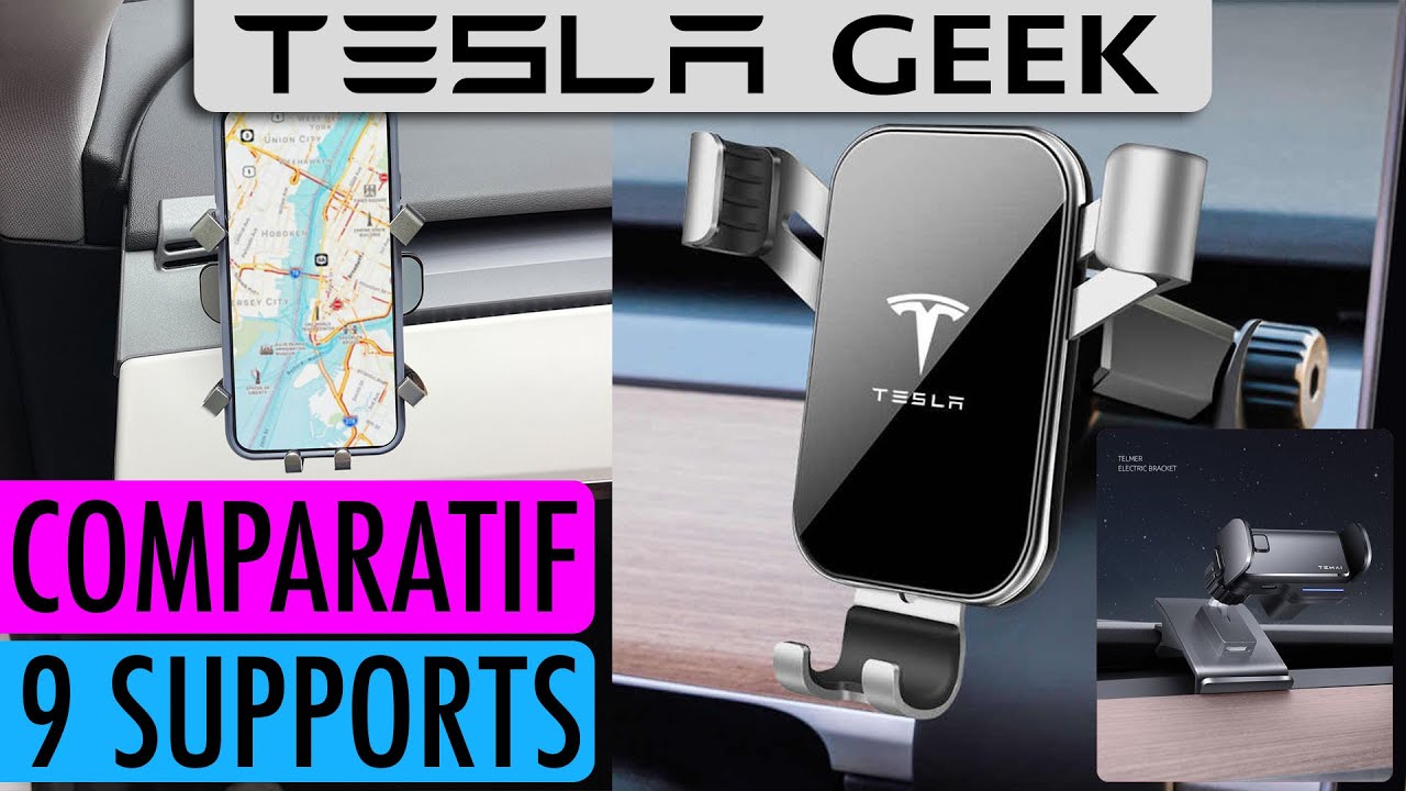 COMPARATIF 9 Supports de téléphone pour TESLA MODEL 3 et MODEL Y 📱// Quel est le meilleur pour moi ?