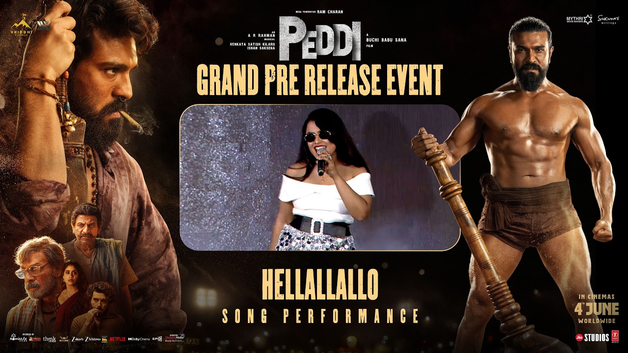 Hellallallo Song Live Performance | PEDDI Pre Release Event | Ram Charan | Buchi Babu | A R Rahman