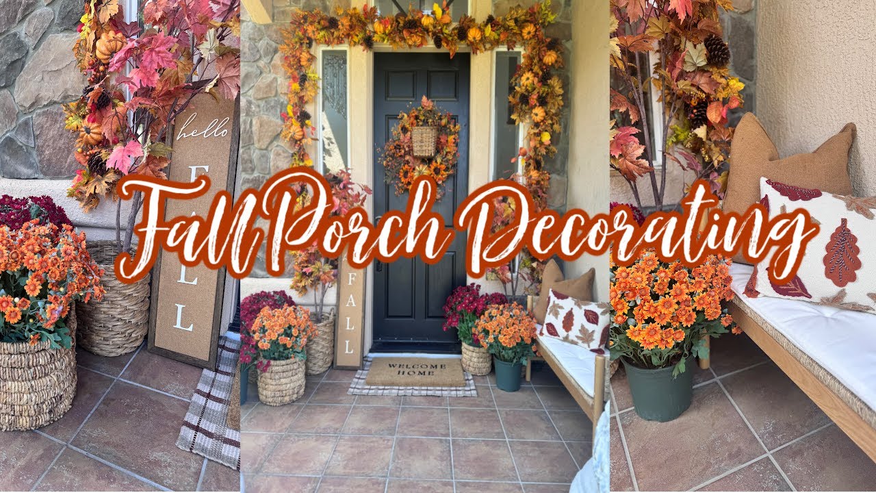 🍂 FALL DECORATE WITH ME // PORCH AND HOME DECORATING 🍂