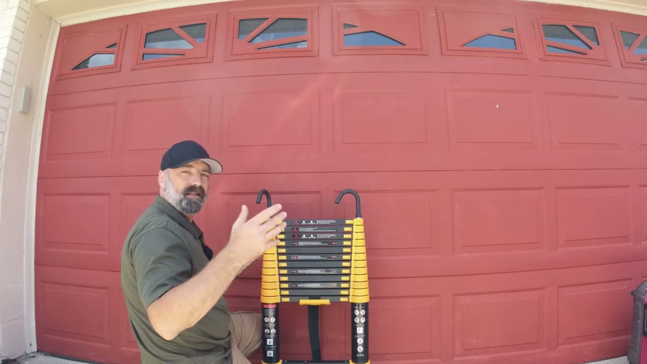 Telescoping Ladder 12.5FT Extension Ladder with Hooks