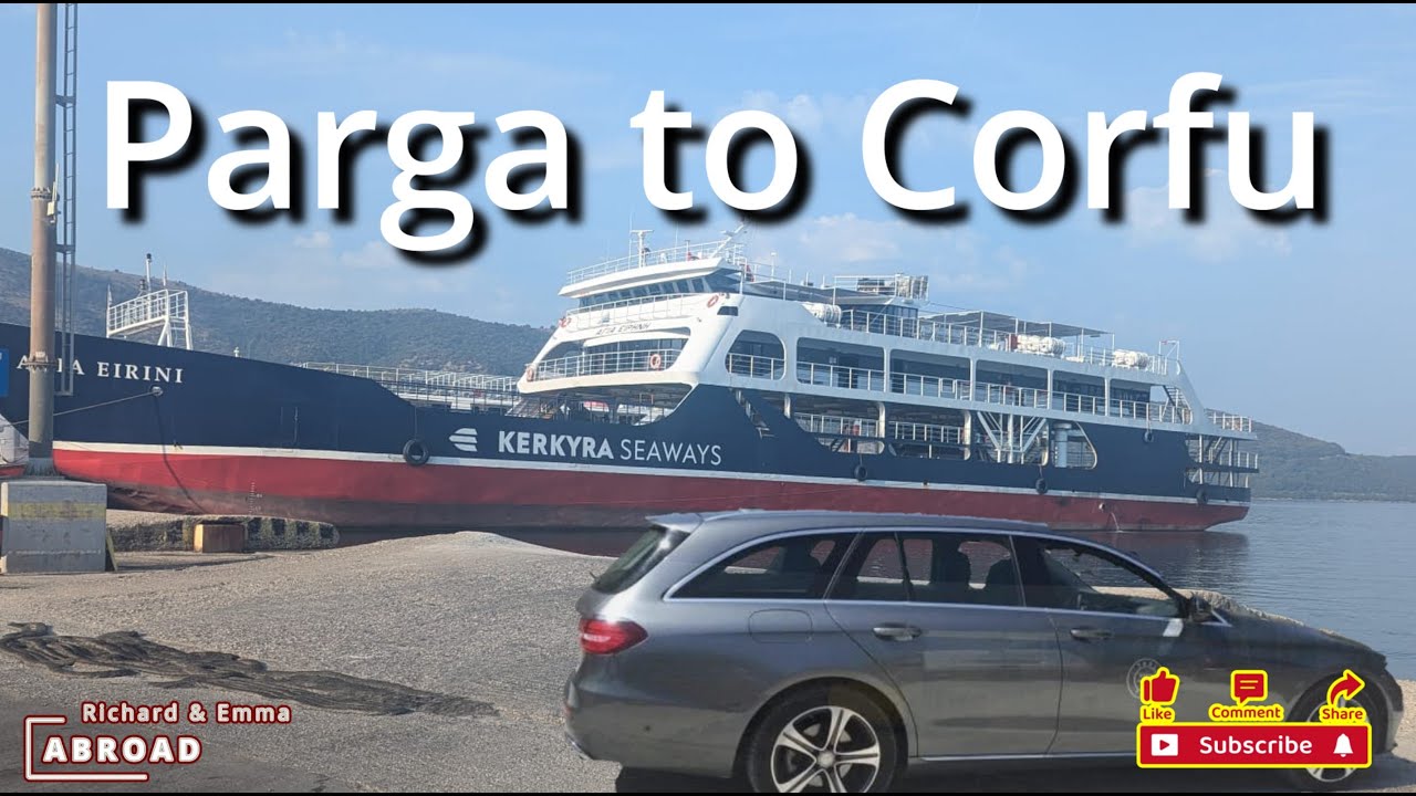 Parga (Greece) to Corfu (Greece) by Taxi and Ferry. 4K