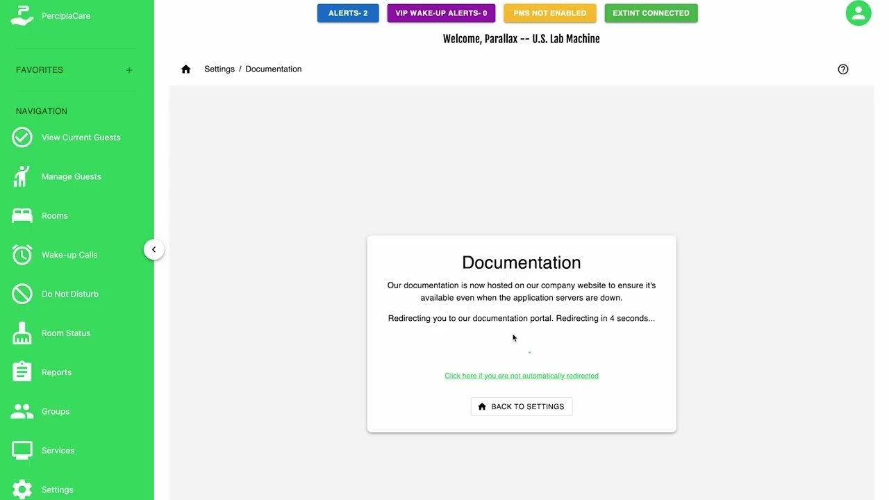 Documentation with Parallax by Percipia | Seamless PMS Integration for Modern Hospitality