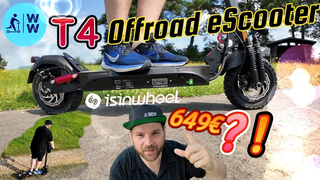 T4 Offroad eScooter 🔥 mit deutscher Strassenzulassung 🔥 Blinker & gefedert ABE, isinwheel, iscooter