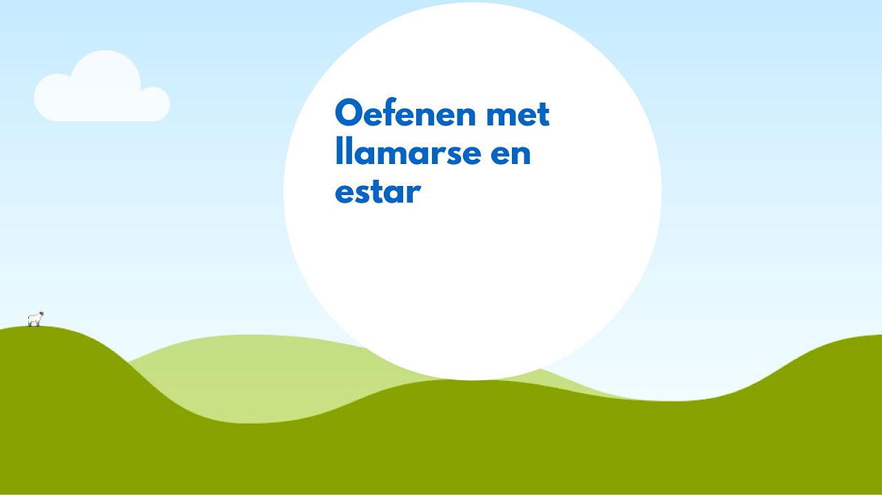 Spaans leren les 6 oefenen met llamarse en estar