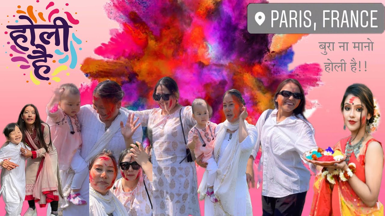 HOLI Vlog ❤️ / paris, France 🇫🇷 - festival of colors