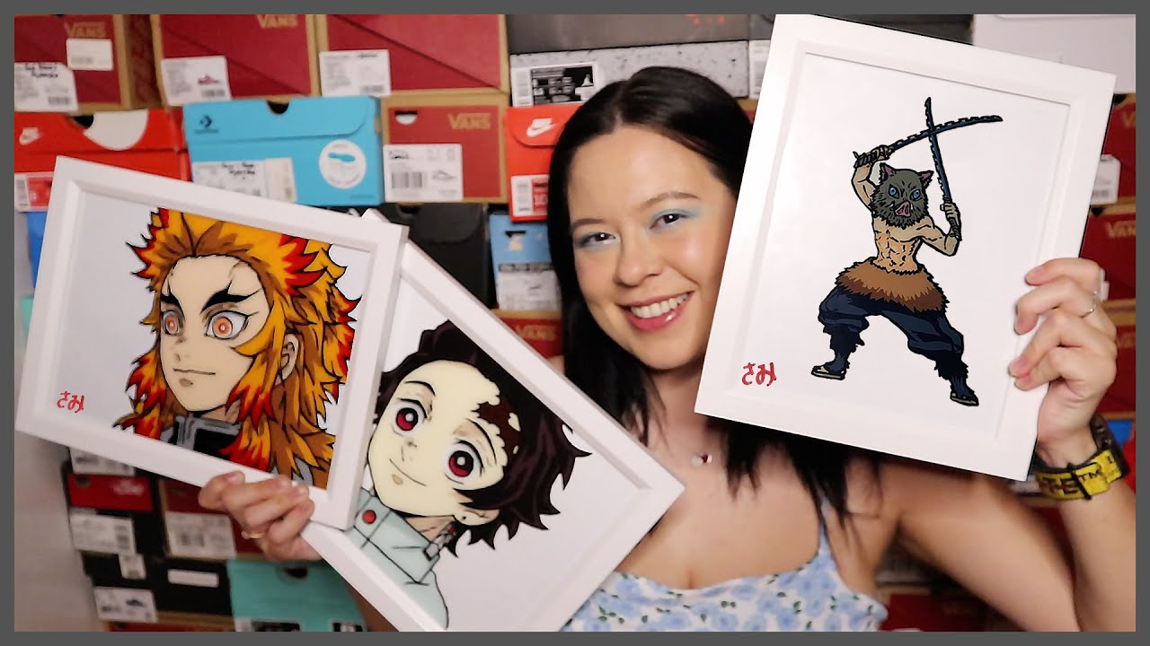 Demon Slayer Reverse Glass Art