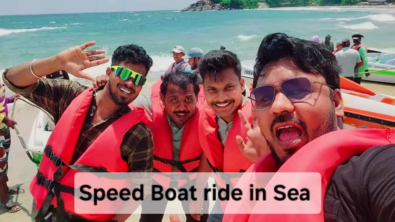 Speed Boat ride in Sea at Kovalam Beach, Kerala  #kovalam #beach #speedboat #travel