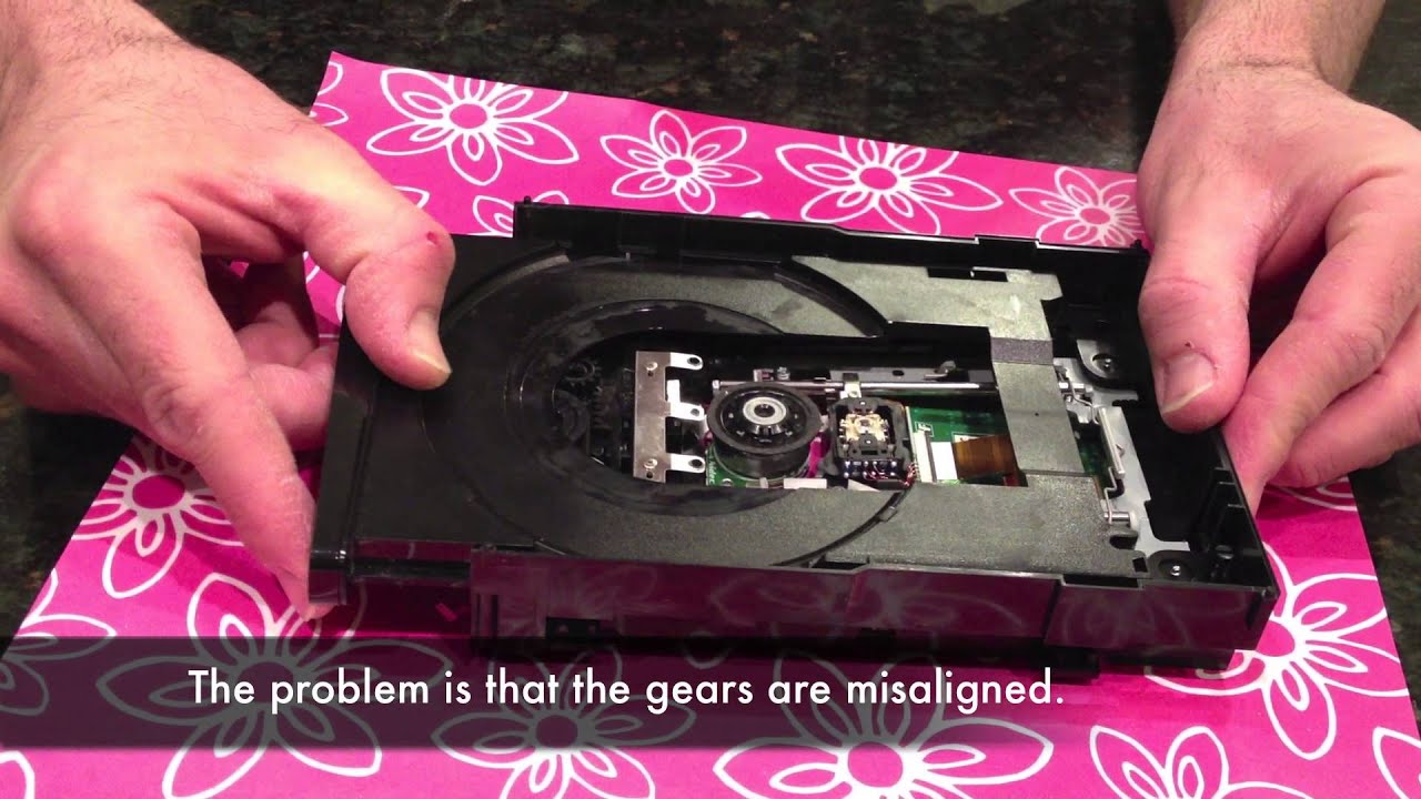 Ремонт Xbox 360 Slim — застрял лоток дисковода