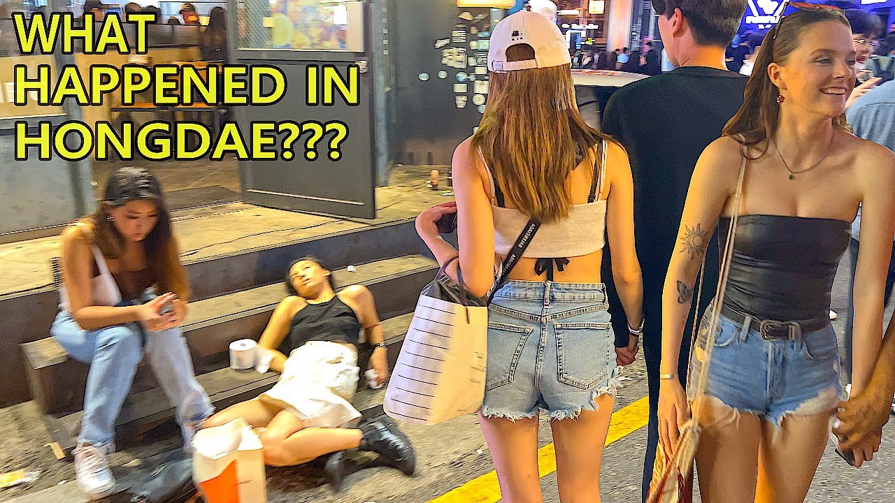 [4K 새벽 1시에 홍대에선 무슨일이????😁😁😁]- 늦은 밤에 홍대에선 무슨일이 벌어질까요????😎😎😎HONGDAE/SEOUL/KOREA/JUST WALK