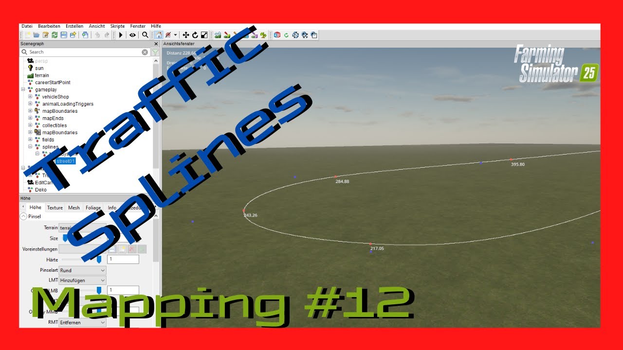 FS25 - Mapping Tutorial 012 - Traffic Splines verbauen #tutorial