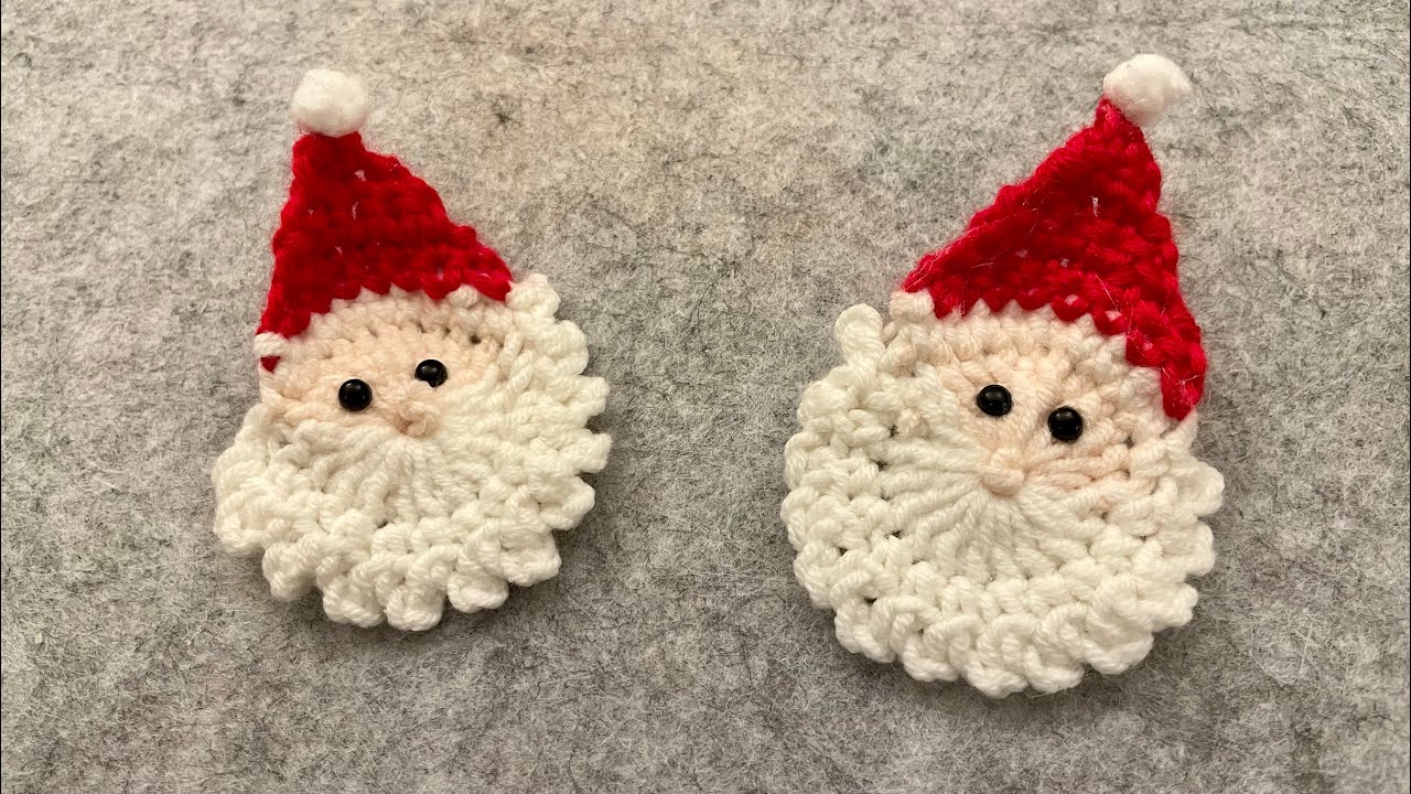 Crochet | Easy | Santa Claus 🎅🏻| Brooch | Christmas Decoration | DIY | Handmade Gift