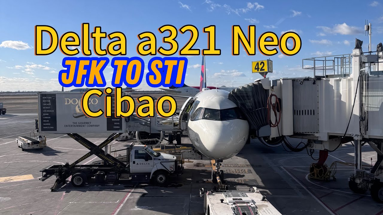 [4K] Delta a321 neo vuelo completo de new york hasta Santiago 