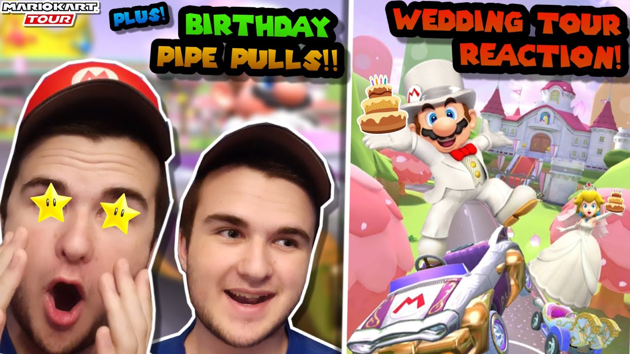 Wedding Tour Reaction + Birthday Pipe Pulls! | Mario Kart Tour