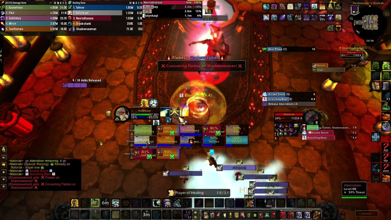 Wow Classic Cataclysm Disc Priest PoV Maloriak 10 Man Heroic Kill